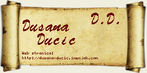 Dušana Dučić vizit kartica